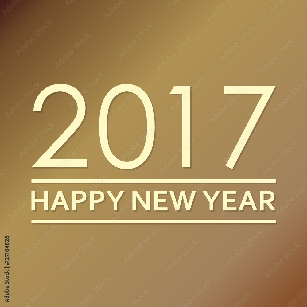 2017 year background. Happy New Year design template. Vector illustration.