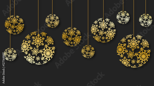 bannière boules de noël