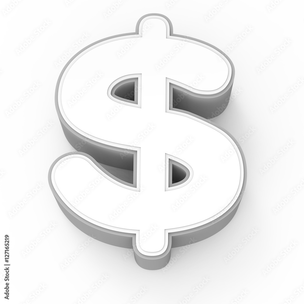 Obraz premium white money mark