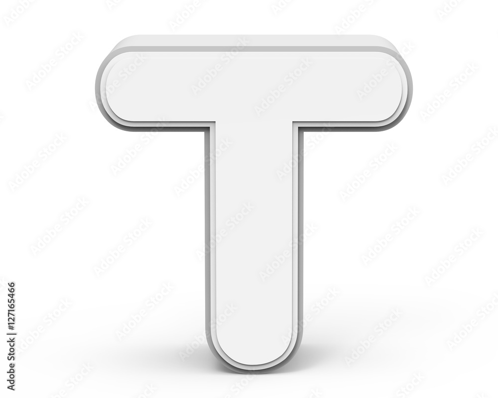 white letter T white letter T