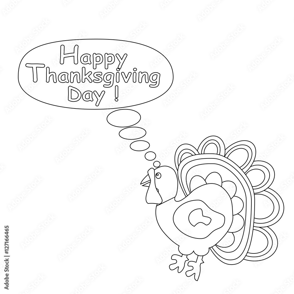 Happy Turkey Day Coloring Page Coloring Pages