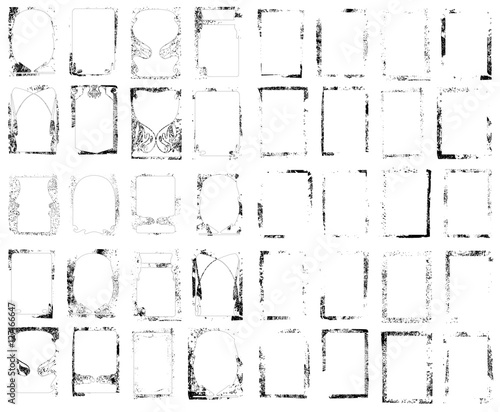 vector set of grunge frames