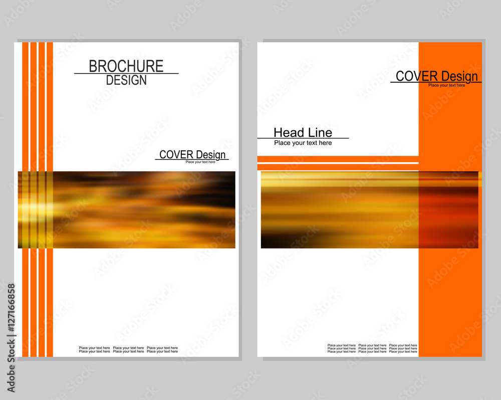 Vector brochure cover templates with a blurred effect. EPS10