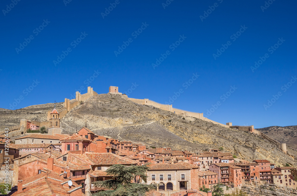 Albarracin city and the surrounding walls