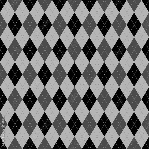 Seamless argyle pattern. Diamond shapes background. Vector illustration
