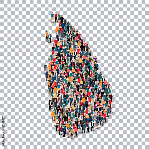 people map country Sri Lanka vector