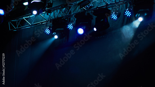 Stage, concert light. photo