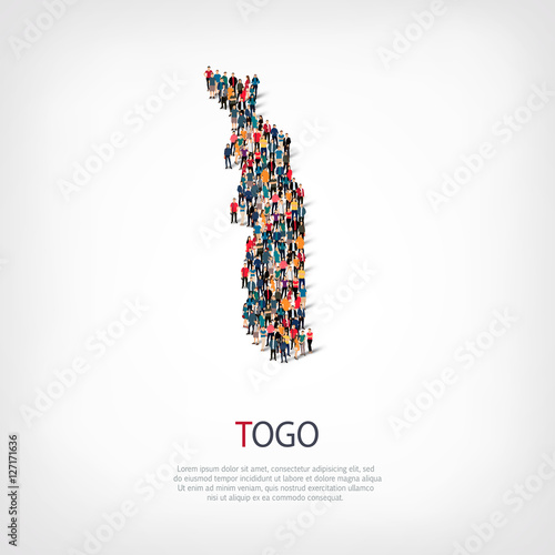 people map country Togo vector