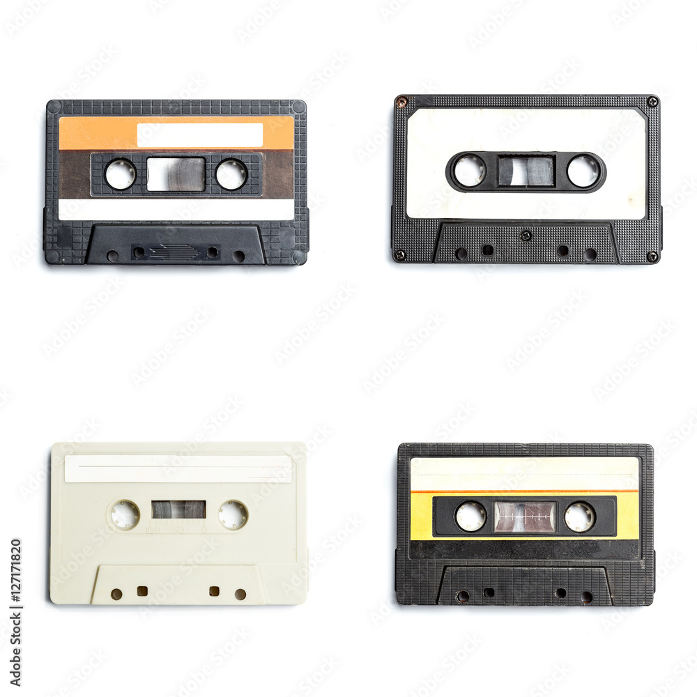 Fototapeta premium Collection of retro audio tapes