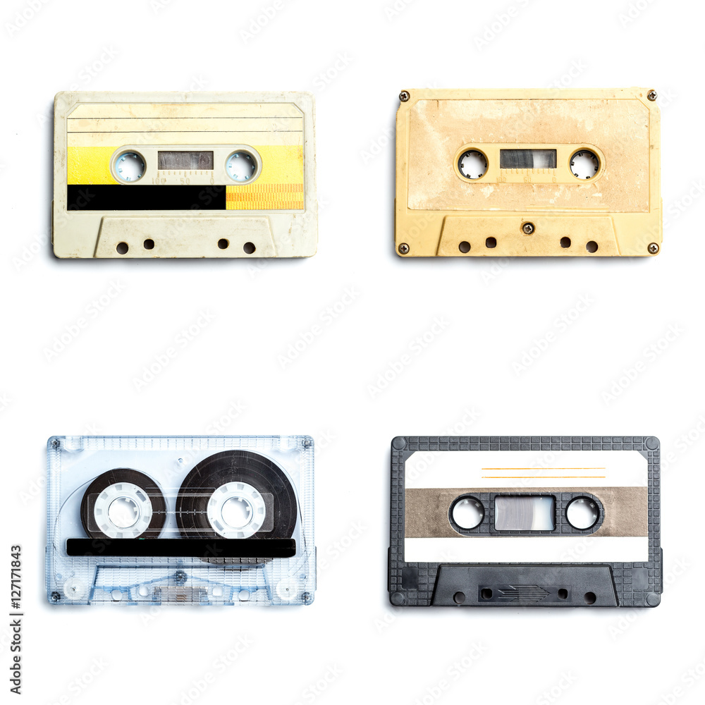 Fototapeta premium Collection of retro audio tapes