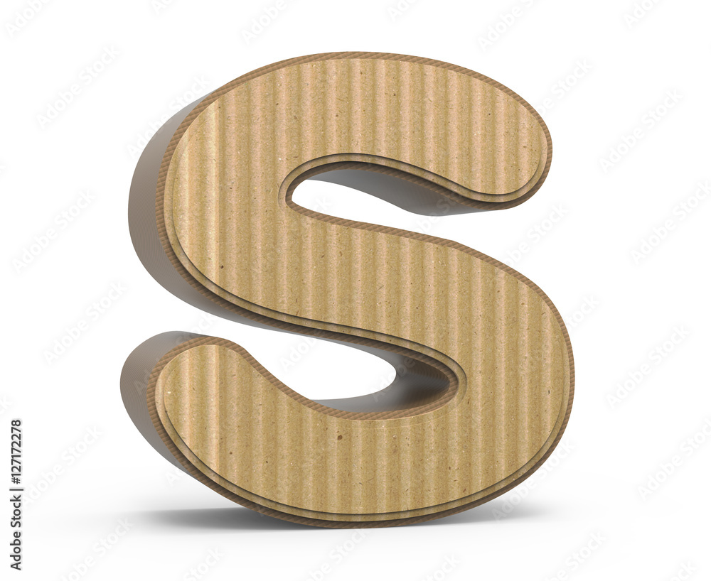corrugated letter S corrugated letter S