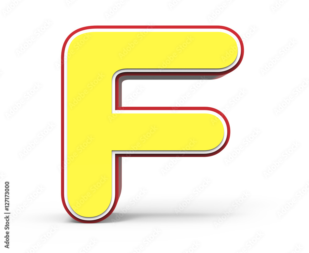yellow letter F yellow letter F