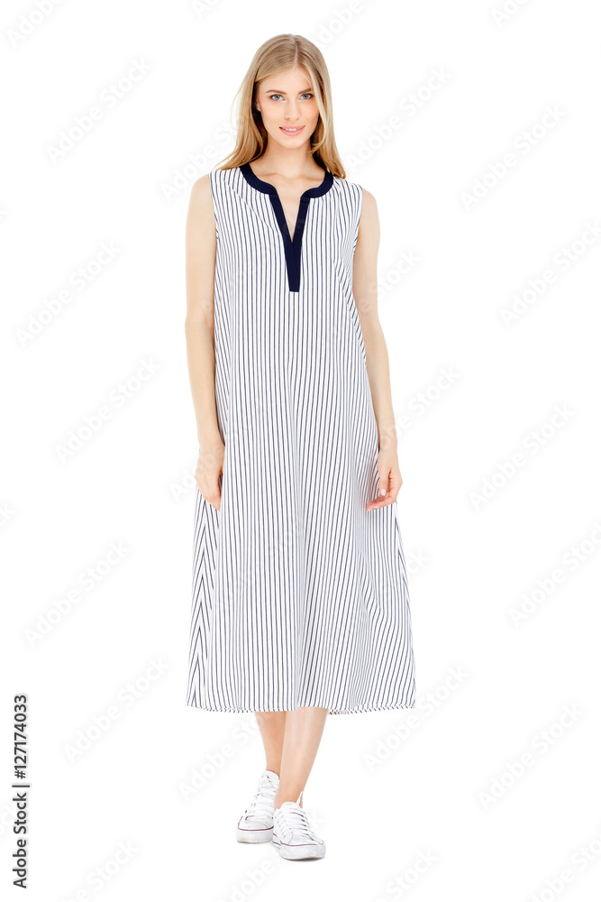Fashion photo of young magnificent woman wearing fashionable summer clothes Fashion photo of young magnificent woman wearing fashionable summer clothes