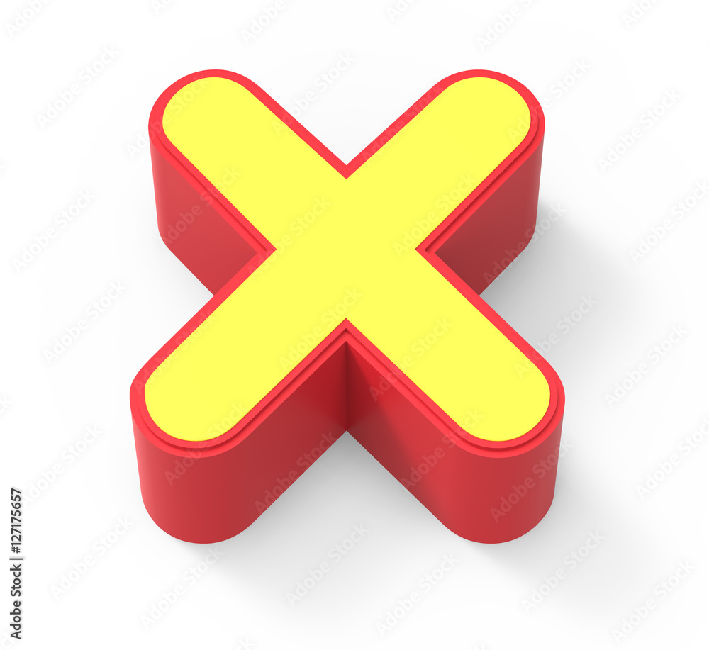 Obraz premium yellow letter X