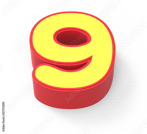 yellow number 9