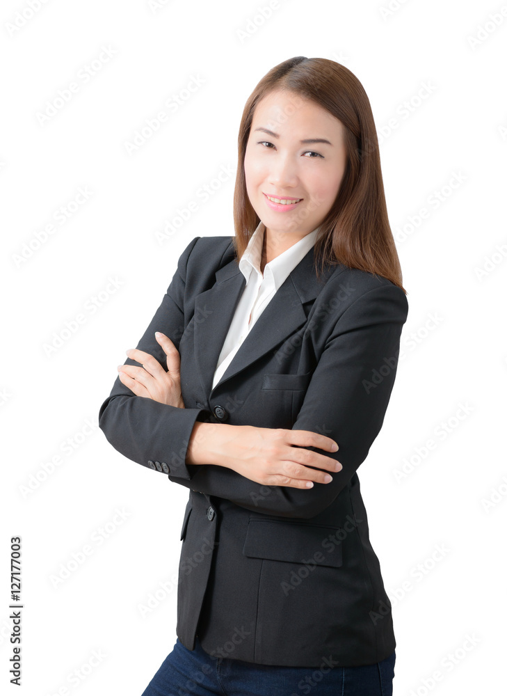 Business woman portrait . Crossed arms Business woman portrait . Crossed arms