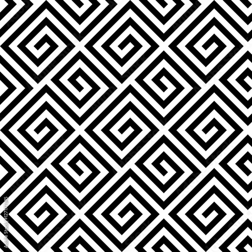 Billede på lærred Seamless background fret key pattern of in diagonal arrangement