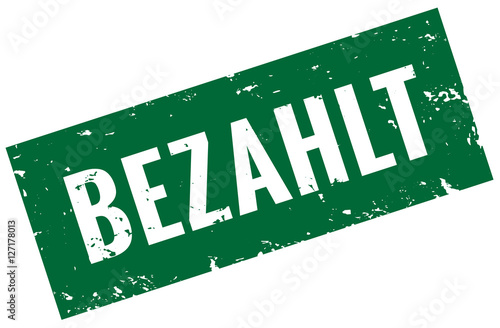 Grunge Stempel grün bezahlt 