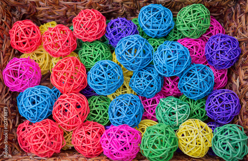 Takraw rattan, colorful