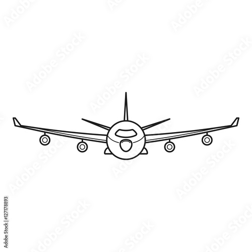 Aircraft. Shipping. Delivery. Vector, contour icon