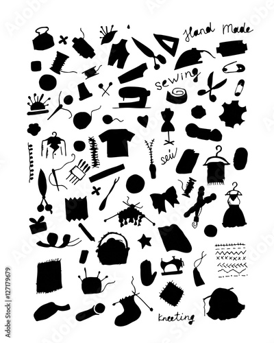 Sewing set, sketch for your design