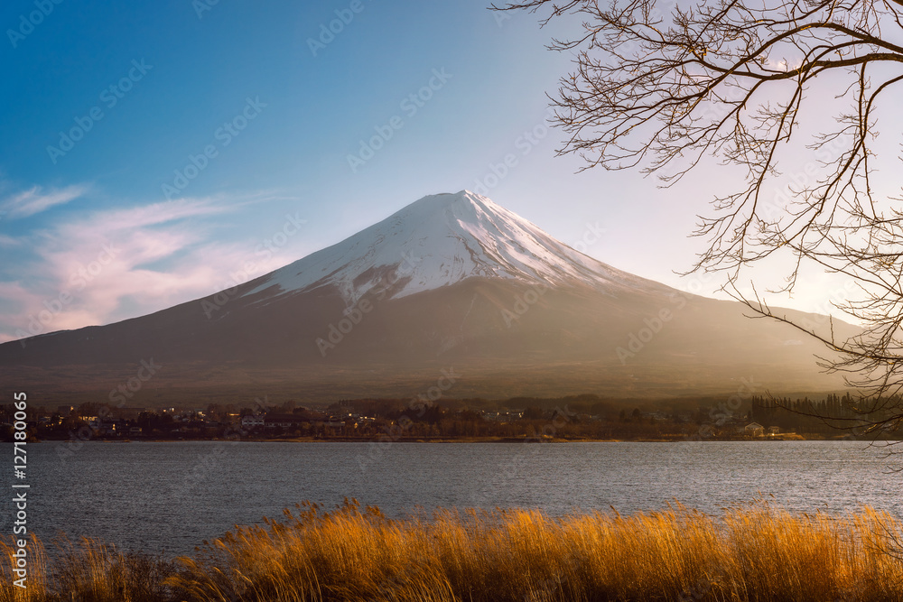 Mt. Fuji, the most famous mountain in Japan.