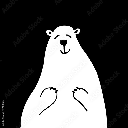 White bear, sketch for your design