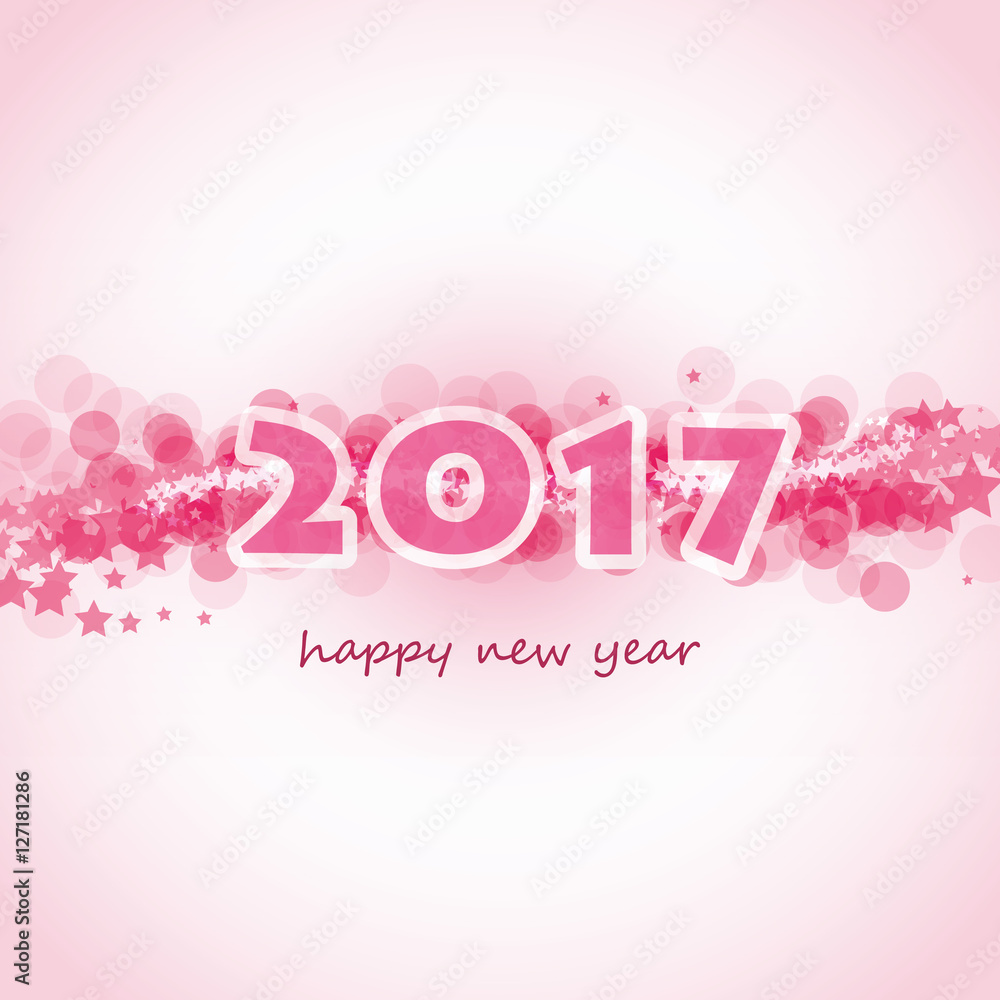  New Year Card, Cover or Background Template - 2017