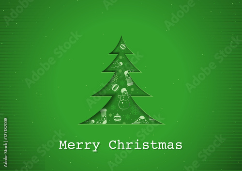 Green Christmas Greeting wi...