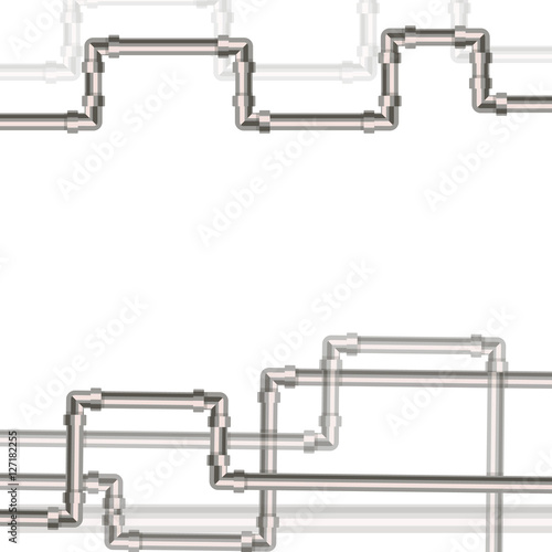 Abstract background with flat designed pipeline