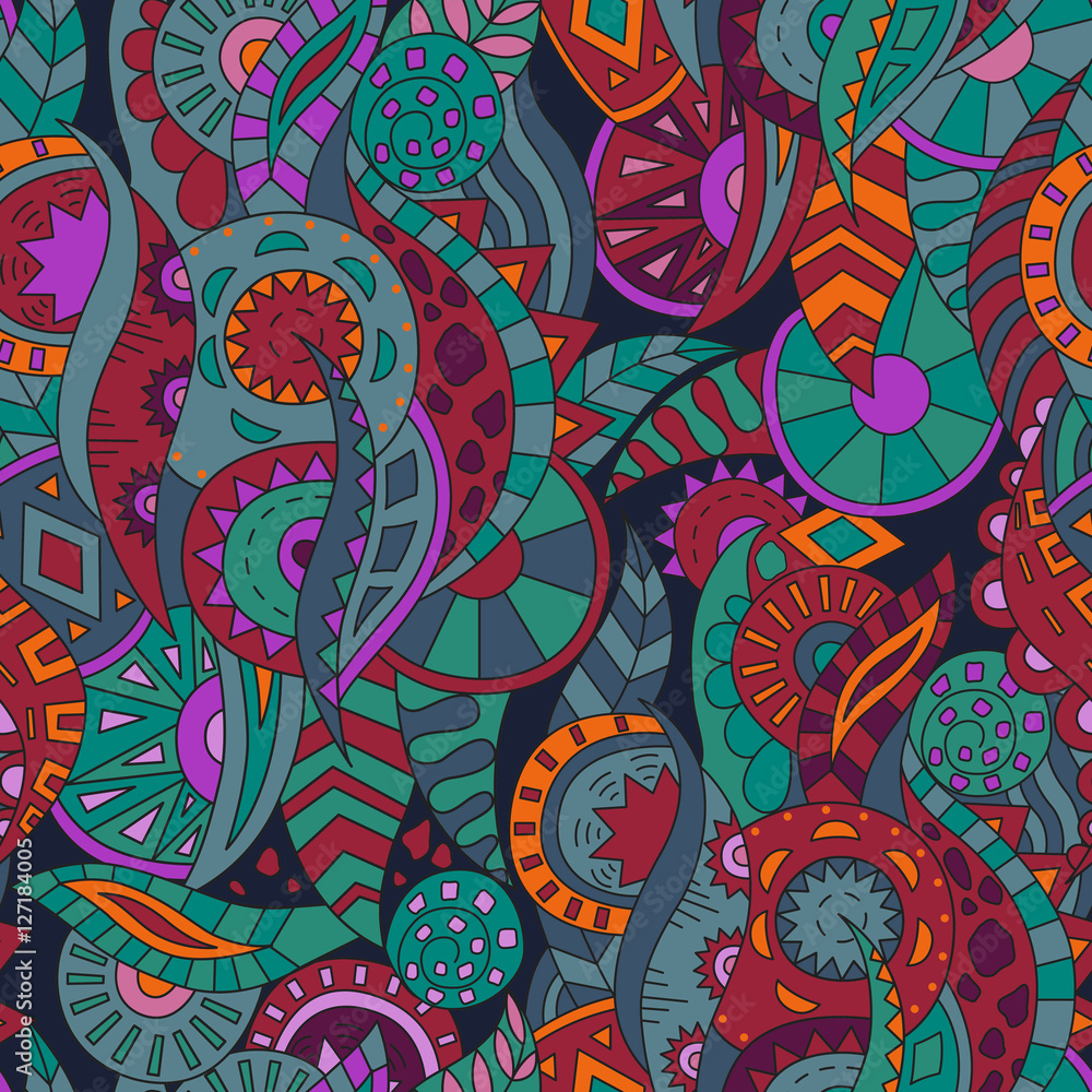 Fototapeta premium Abstract Background. Seamless Pattern, Vector Ornament for Fabric.