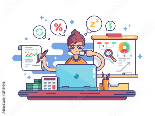 Woman financial accountant