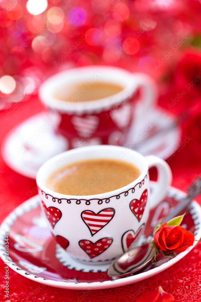 Fototapeta premium Coffee for Valentine’s day.