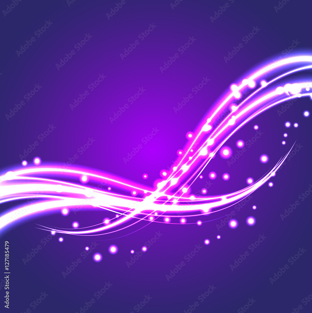 Bokeh light glitter wave lines with flying sparkling flash light. Bokeh light glitter wave lines with flying sparkling flash light.