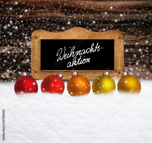 WEihnachtshintergrund mit Schild