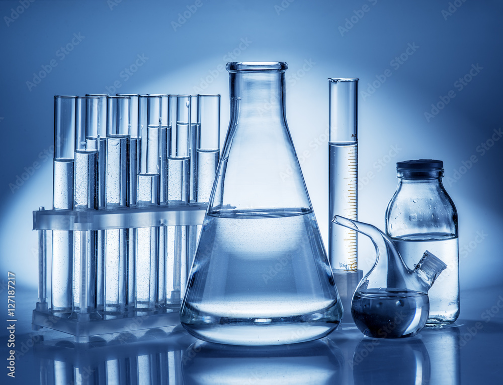 Different laboratory beakers and glassware. Different laboratory beakers and glassware.