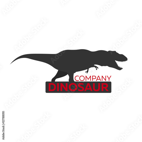 Dinosaur logo concept. Diplodocus. Jurassic period illustration.