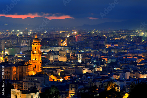 Malaga Andalusia Spain - view from the roof of building