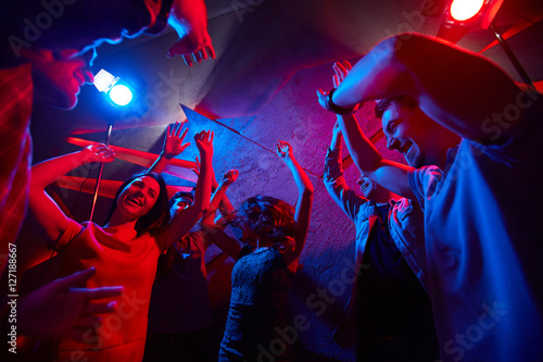 Schilderij op canvas Night at disco