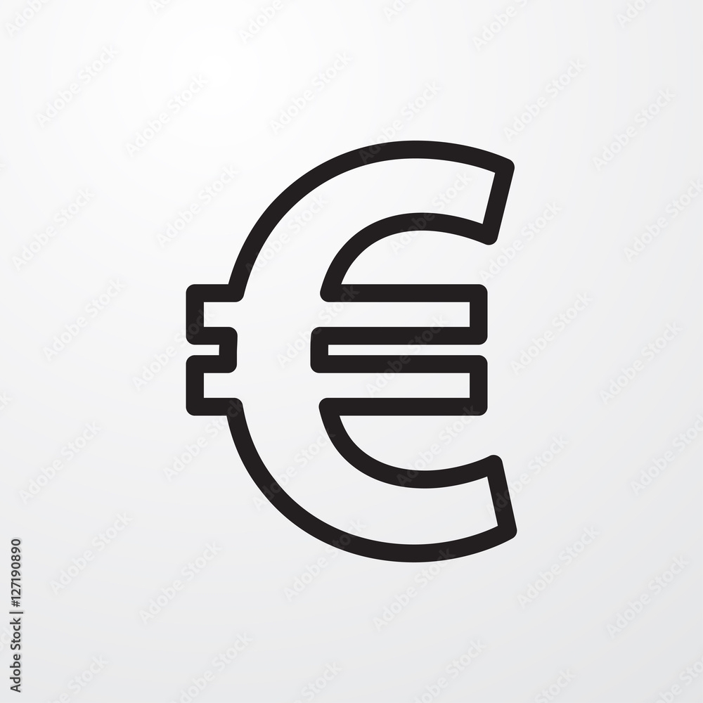 Obraz premium euro icon illustration