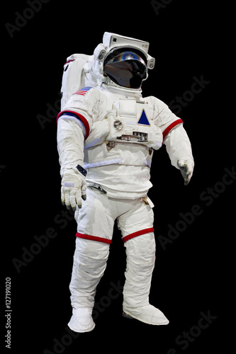astronaut isolated on black background