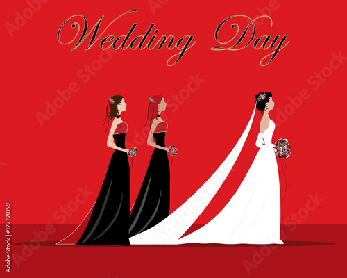 black and red wedding