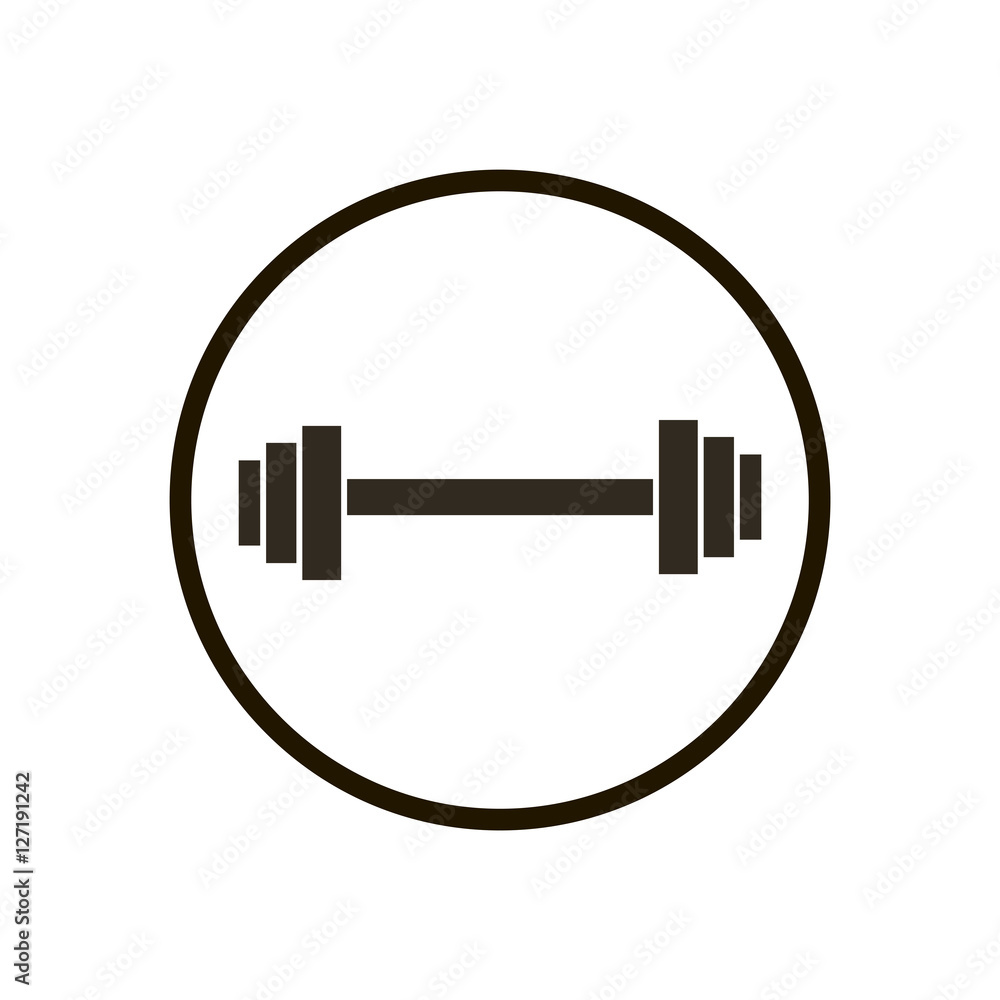 Barbell icon vector Barbell icon vector
