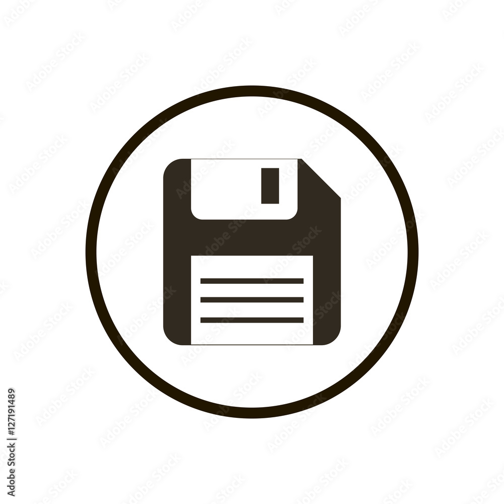 Save button, diskette icon vector Save button, diskette icon vector