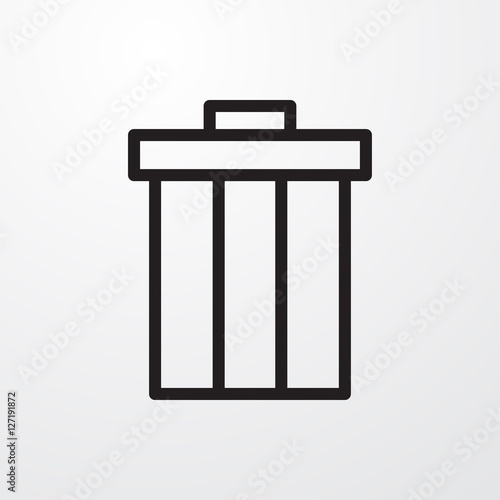 trash bin icon illustration