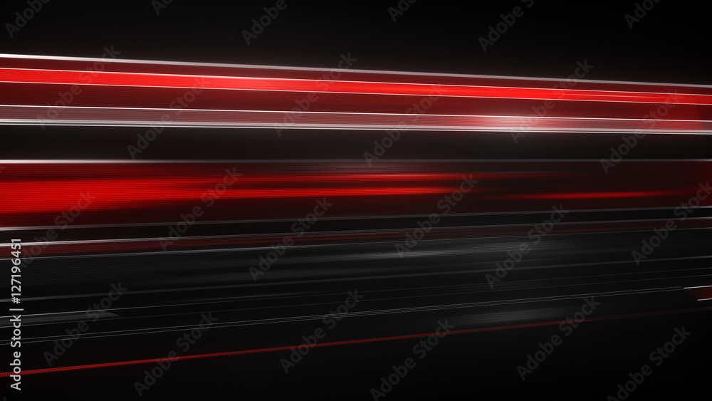 Red Light streaks abstract futuristic background - obrazy, fototapety, plakaty 
