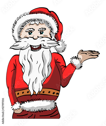 Kerstman met een vrolijk gezicht