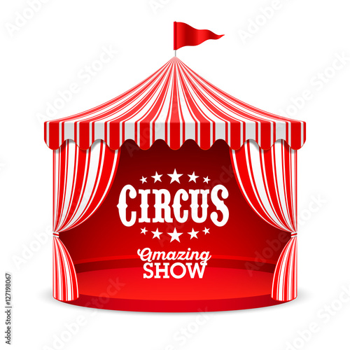 Cirsus tent, amazing circus show poster photo