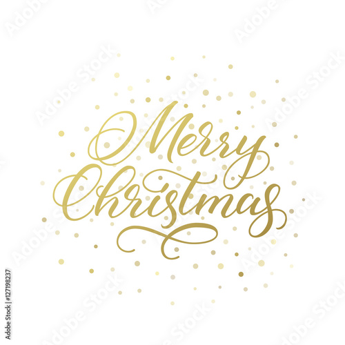Merry Christmas calligraphic greeting card