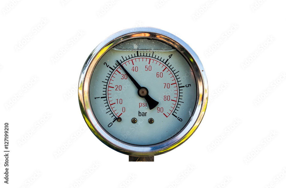 The pressure gauge, in the pneumatic system. The pressure gauge, in the pneumatic system.
